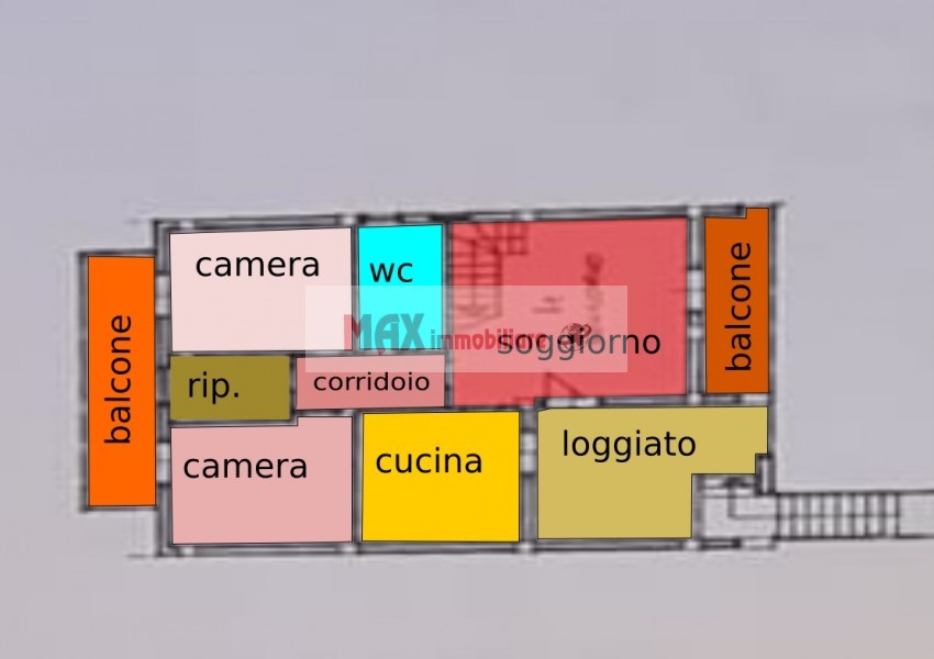 Pesaro, zona Villa Fastiggi - Appartamento in Vendita | Min. Planimetria 1